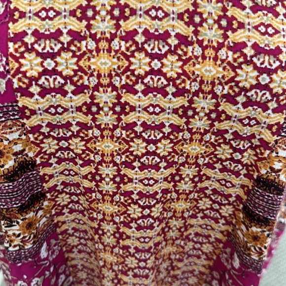 One World Women’s Dress XL Multicolor High Low mock neck scooped Neckline - Picture 4 of 7